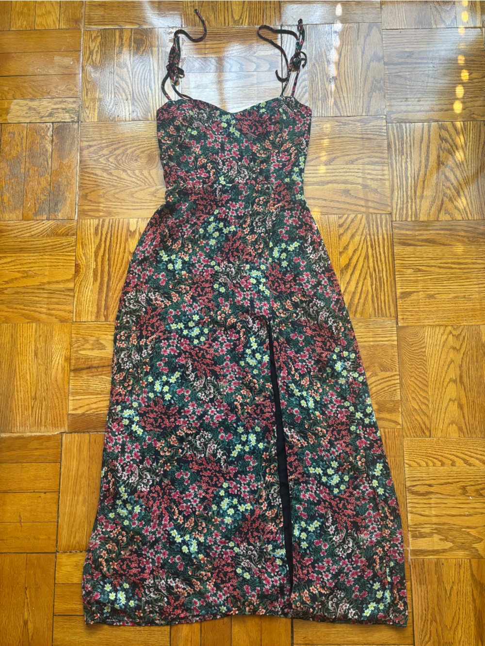 Park & Fifth Floral Smocked Back Midi Dress - Size XS
